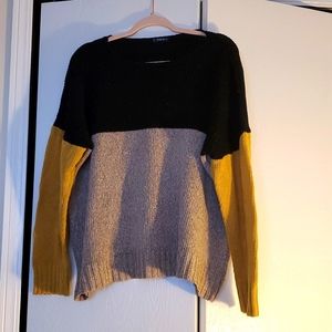 Shein tri-color sweater